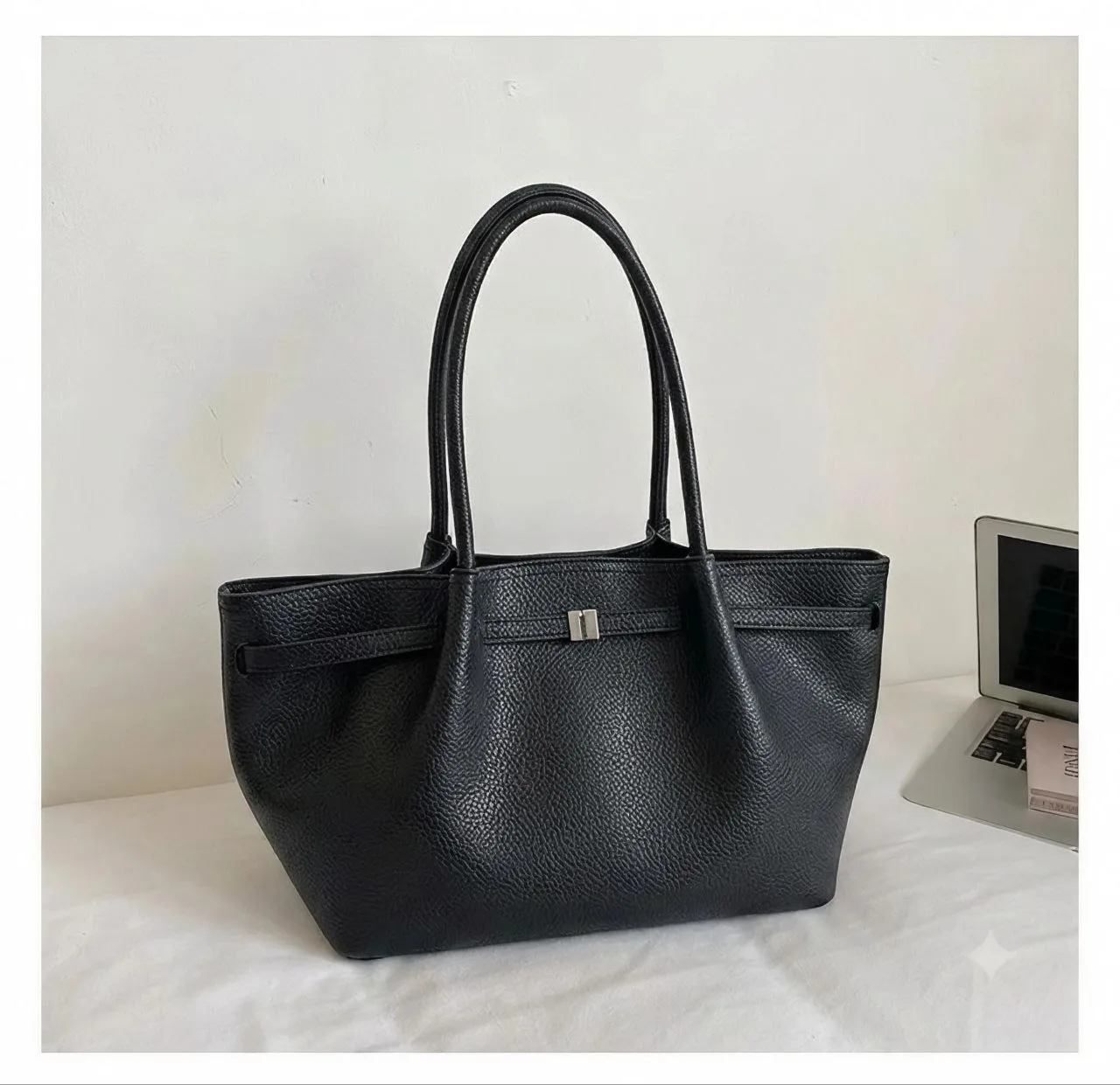 Pleated Tote Bag