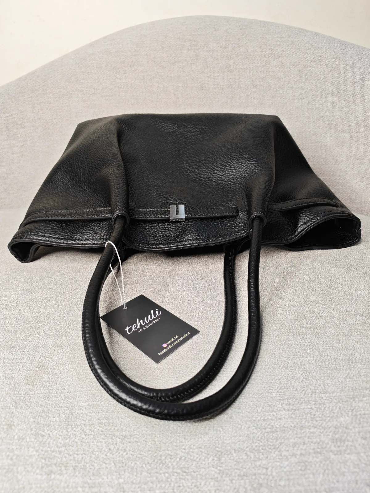 Pleated Tote Bag view 8