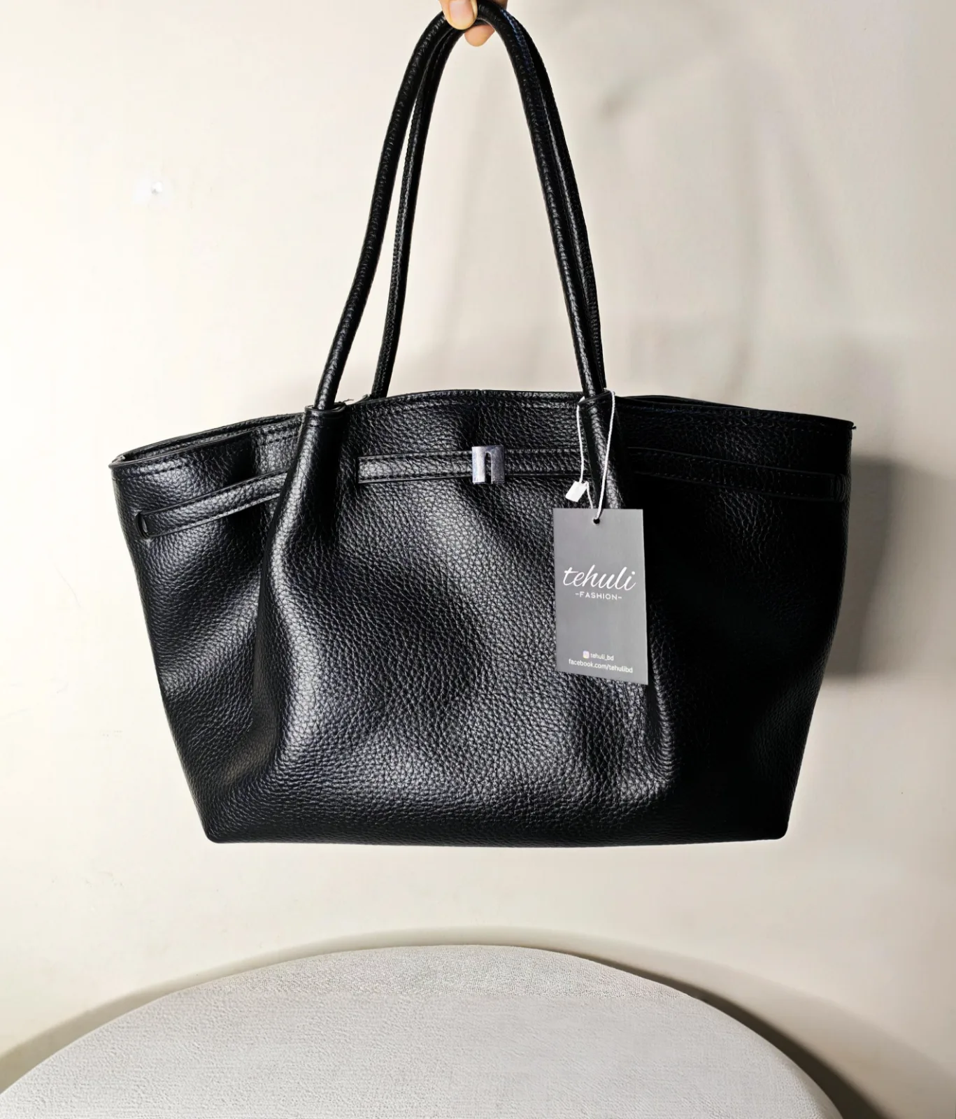 Pleated Tote Bag view 5