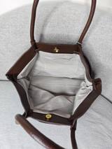 Litchi Pattern Shoulder Bag in Coffee – Tehuli