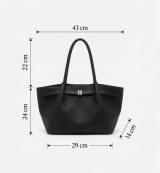 Pleated Tote Bag in Black – Tehuli